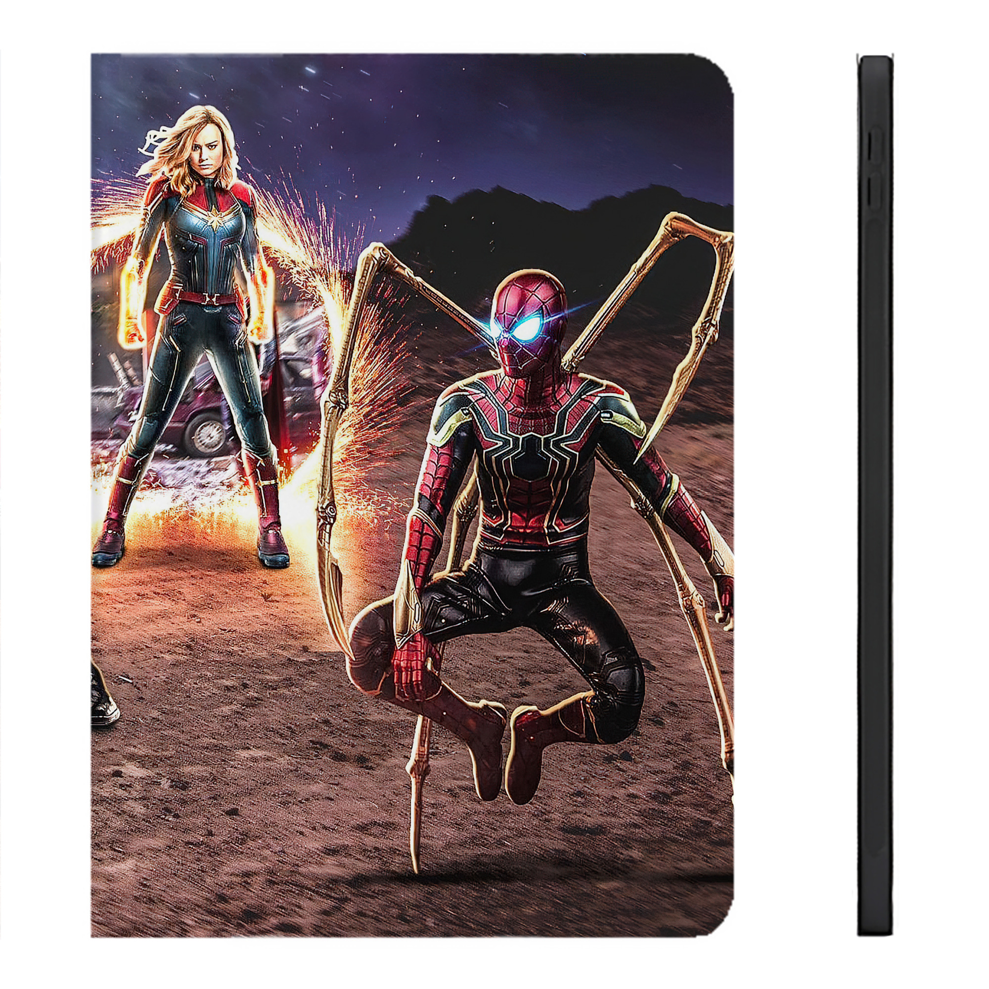 （画像用） アベンジャーズ The Avengers IPadケース ペンホルダー付き ブックスタイルデザイン